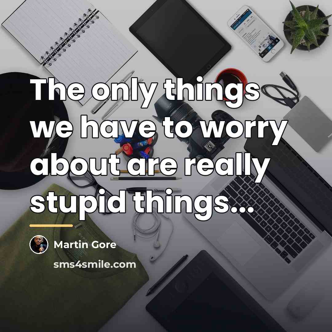 “The only things we have to worry about are really…” quote by Martin Gore