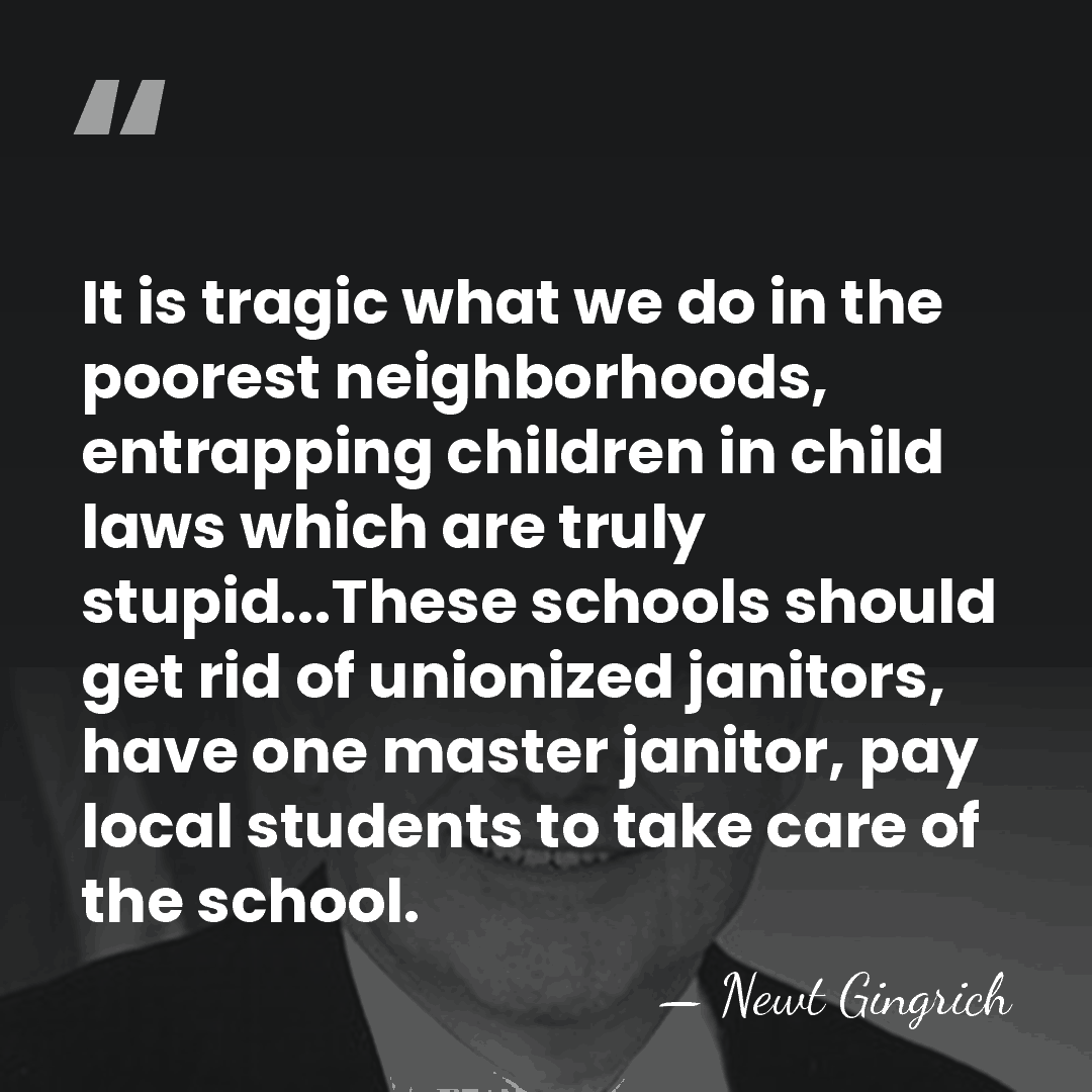 It is tragic what we do in the poorest neighborhoods, entrapping children&hellip; - Newt Gingrich