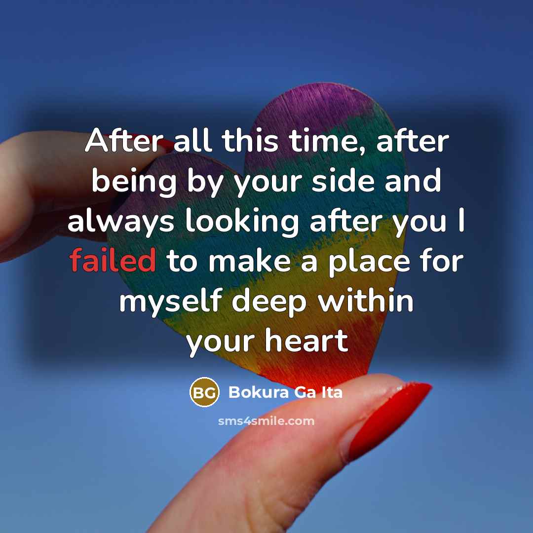“After all this time, after being by your side and…” quote by Bokura Ga Ita