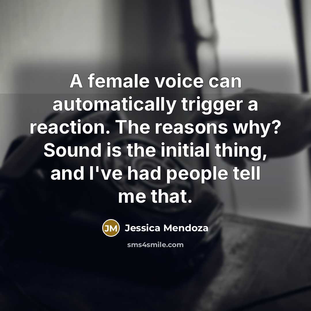 “A female voice can automatically trigger a reaction. The reasons…” quote by Jessica Mendoza
