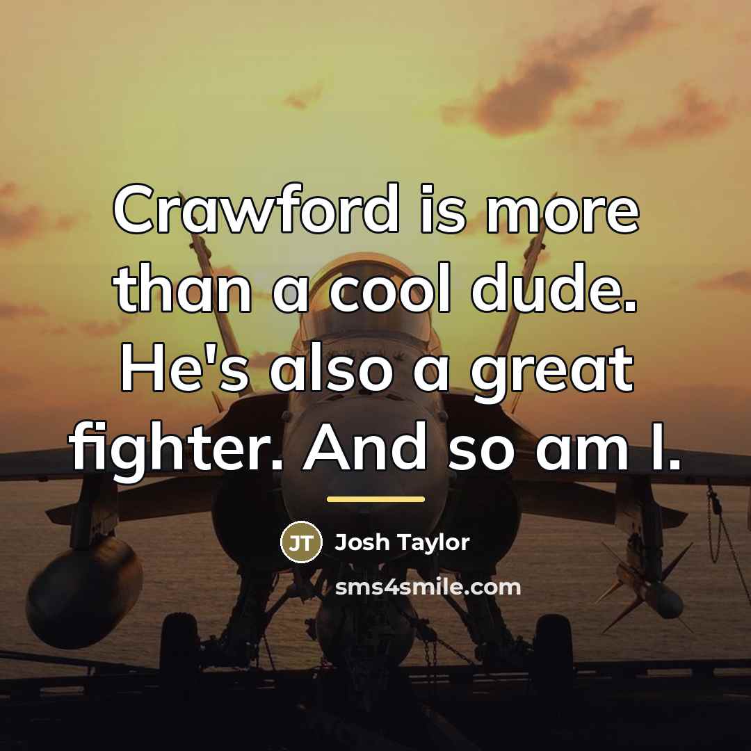 “Crawford is more than a cool dude. He's also a…” quote by Josh Taylor