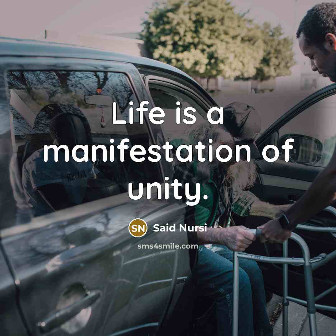 “Life is a manifestation of unity.…” quote by Said Nursi