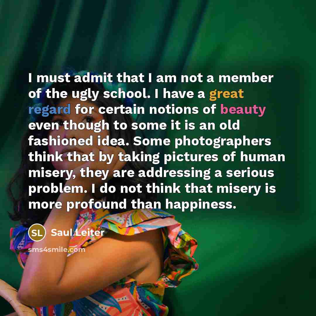 “I must admit that I am not a member of…” quote by Saul Leiter