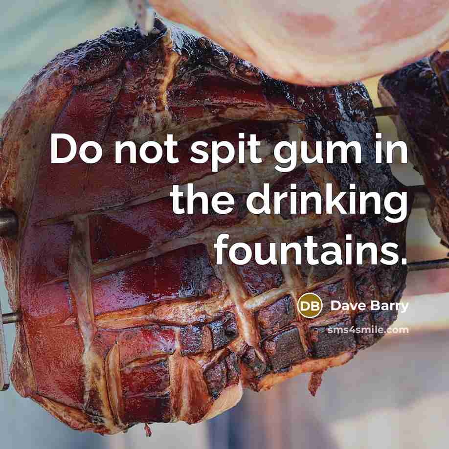 “Do not spit gum in the drinking fountains.…” quote by Dave Barry