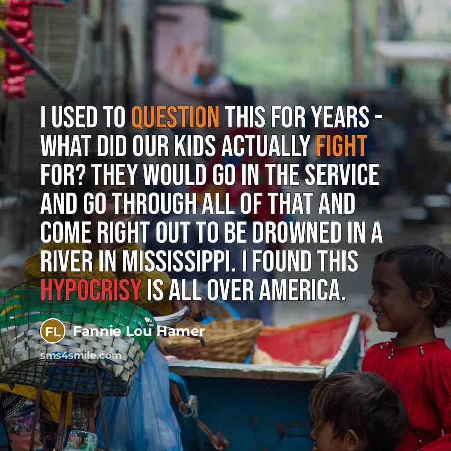 “I used to question this for years - what did…” quote by Fannie Lou Hamer