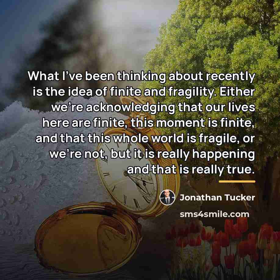 “What I've been thinking about recently is the idea of…” quote by Jonathan Tucker