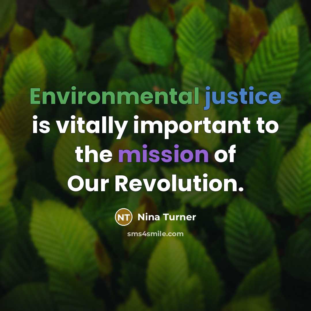 “Environmental justice is vitally important to the mission of Our Revolution.” quote by Nina Turner