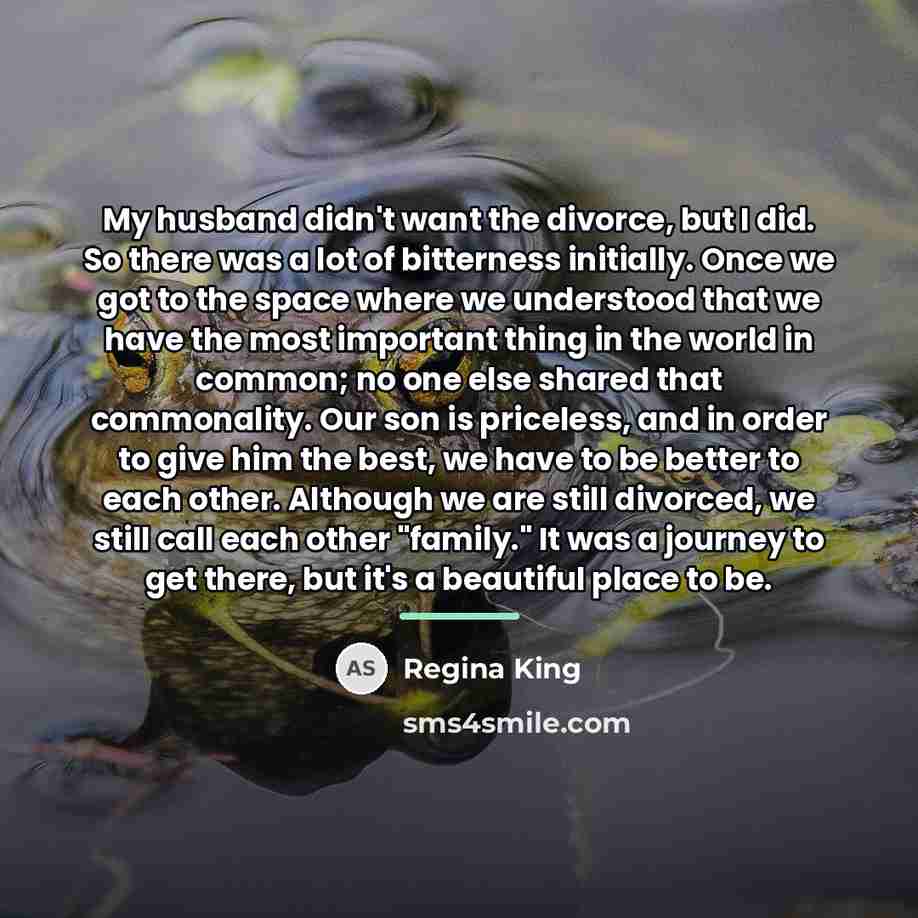 “My husband didn't want the divorce, but I did. So…” quote by Regina King
