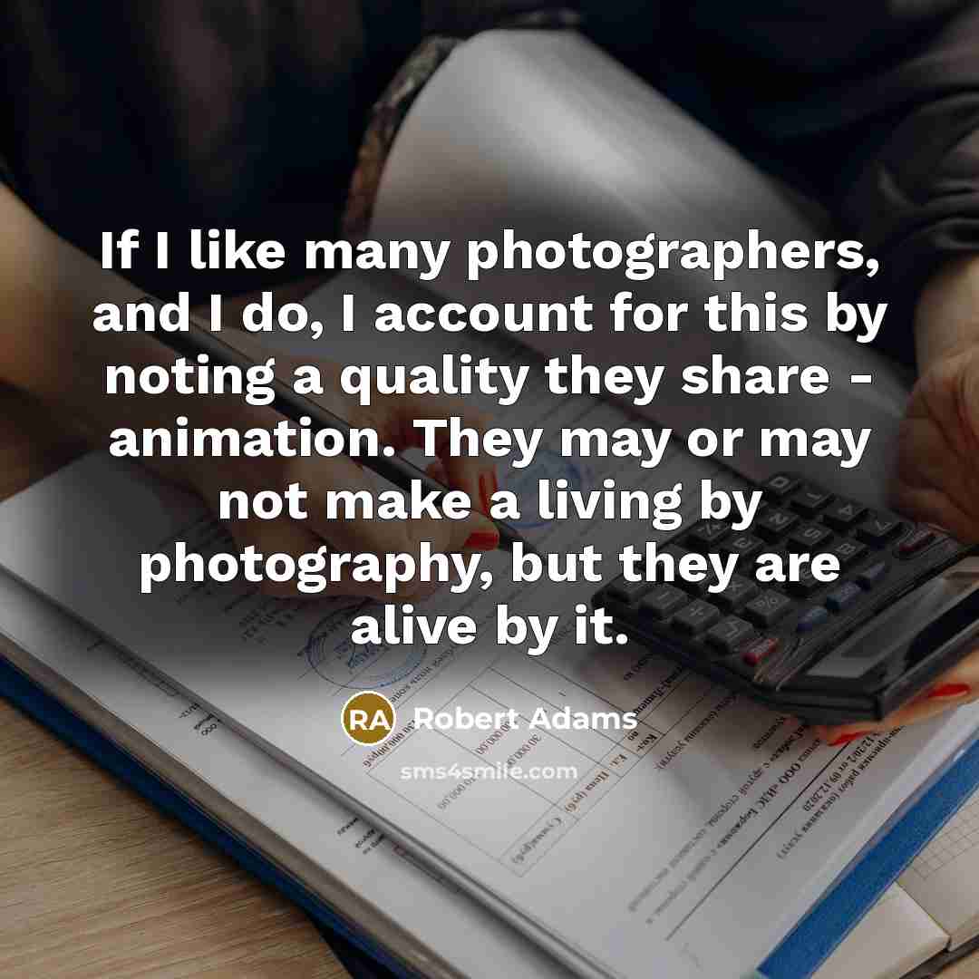 “If I like many photographers, and I do, I account…” quote by Robert Adams