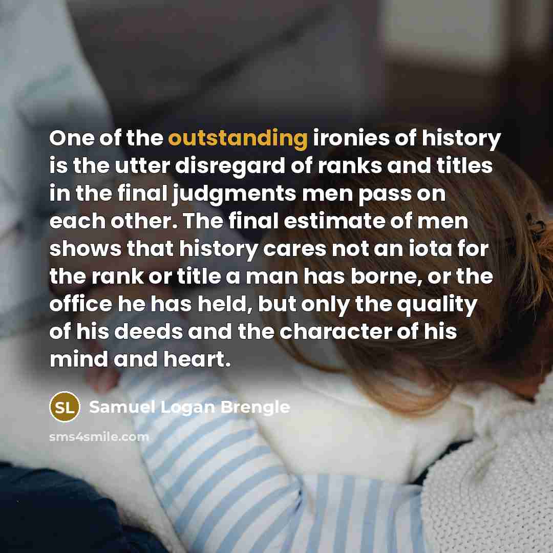 “One of the outstanding ironies of history is the utter…” quote by Samuel Logan Brengle