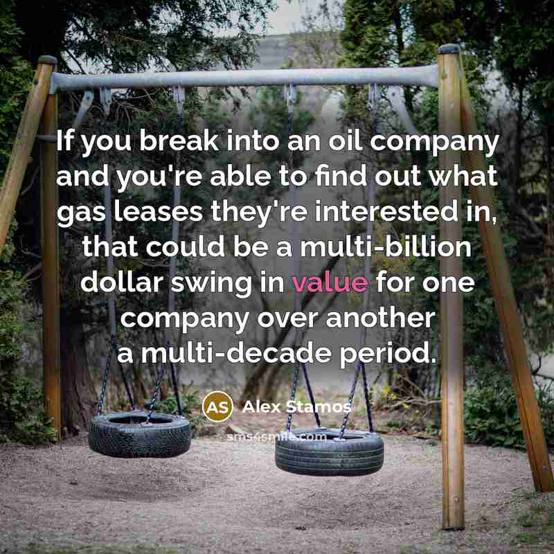 “If you break into an oil company and you're able…” quote by Alex Stamos