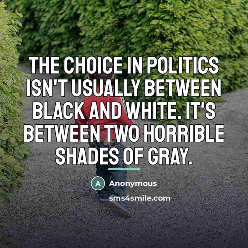 “The choice in politics isn't usually between black and white.…” quote by Lord Thorneycroft