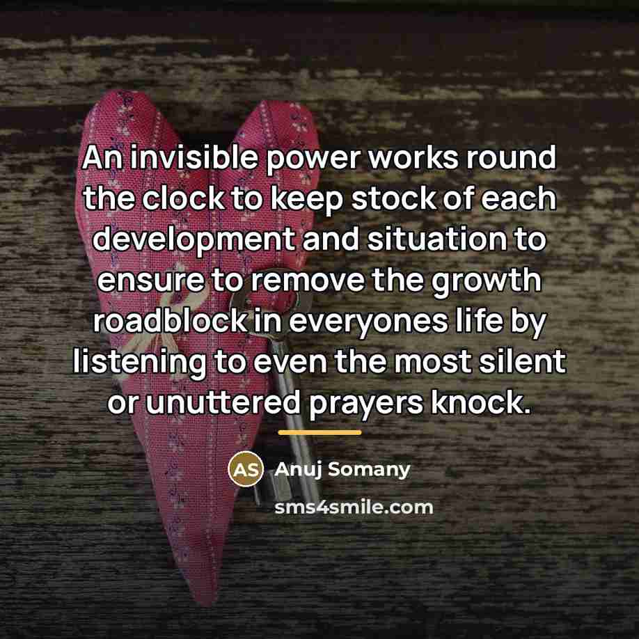 “An invisible power works round the clock to keep stock…” quote by Anuj Somany