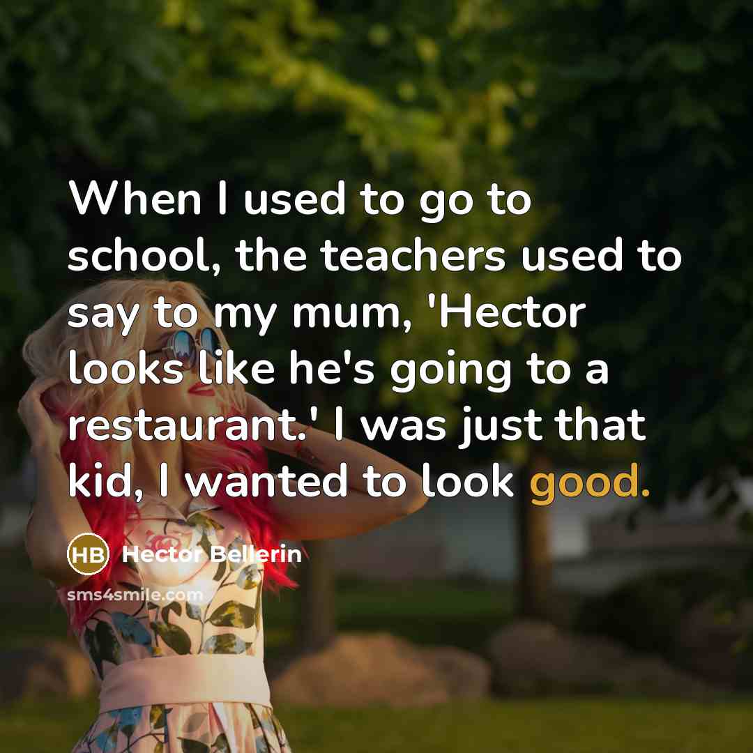 “When I used to go to school, the teachers used…” quote by Hector Bellerin