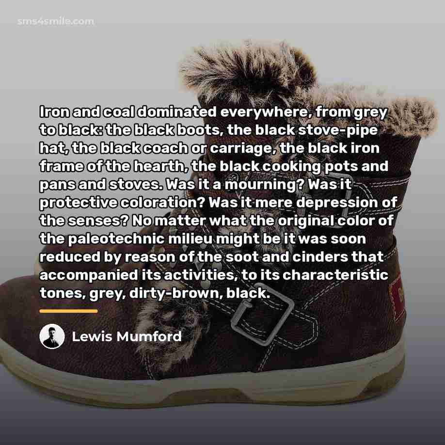 “Iron and coal dominated everywhere, from grey to black: the…” quote by Lewis Mumford