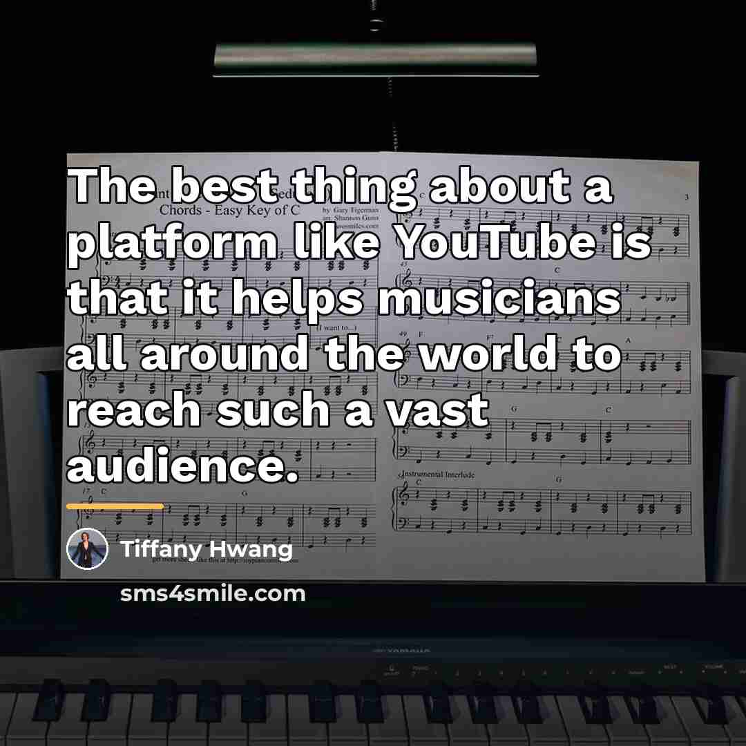 “The best thing about a platform like YouTube is that…” quote by Tiffany Hwang