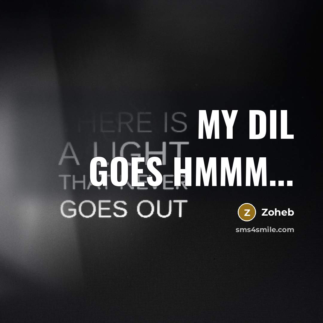 “My dil goes hmmm...” quote by Zoheb