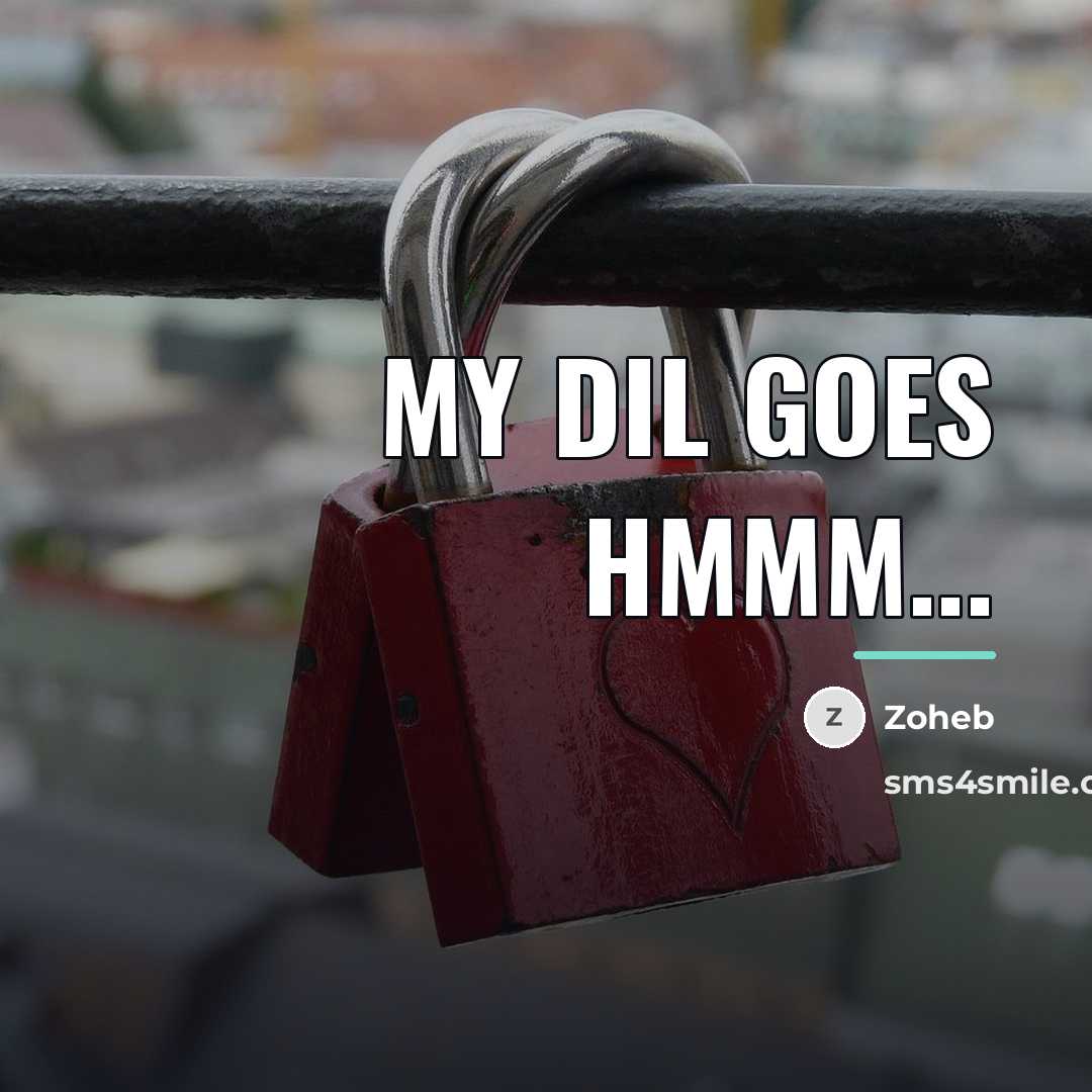 “My dil goes hmmm...…” quote by Zoheb
