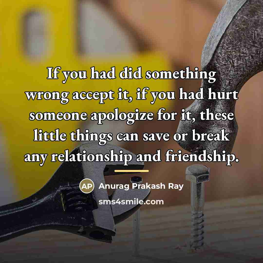 “If you had did something wrong accept it, if you…” quote by Anurag Prakash Ray