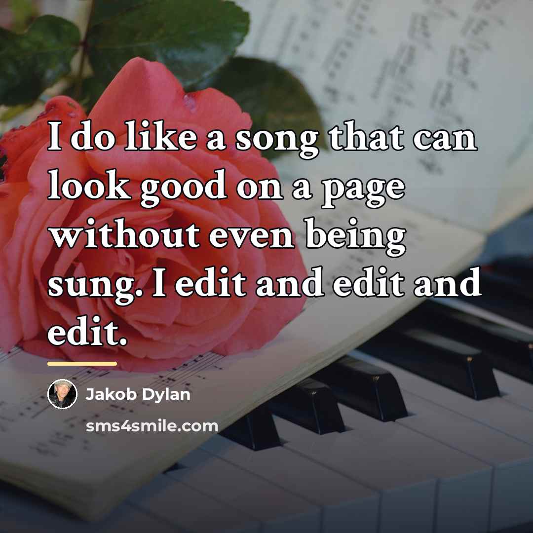 “I do like a song that can look good on…” quote by Jakob Dylan