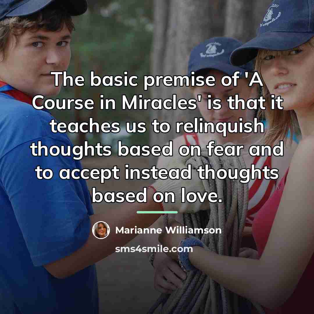 “The basic premise of 'A Course in Miracles' is that…” quote by Marianne Williamson