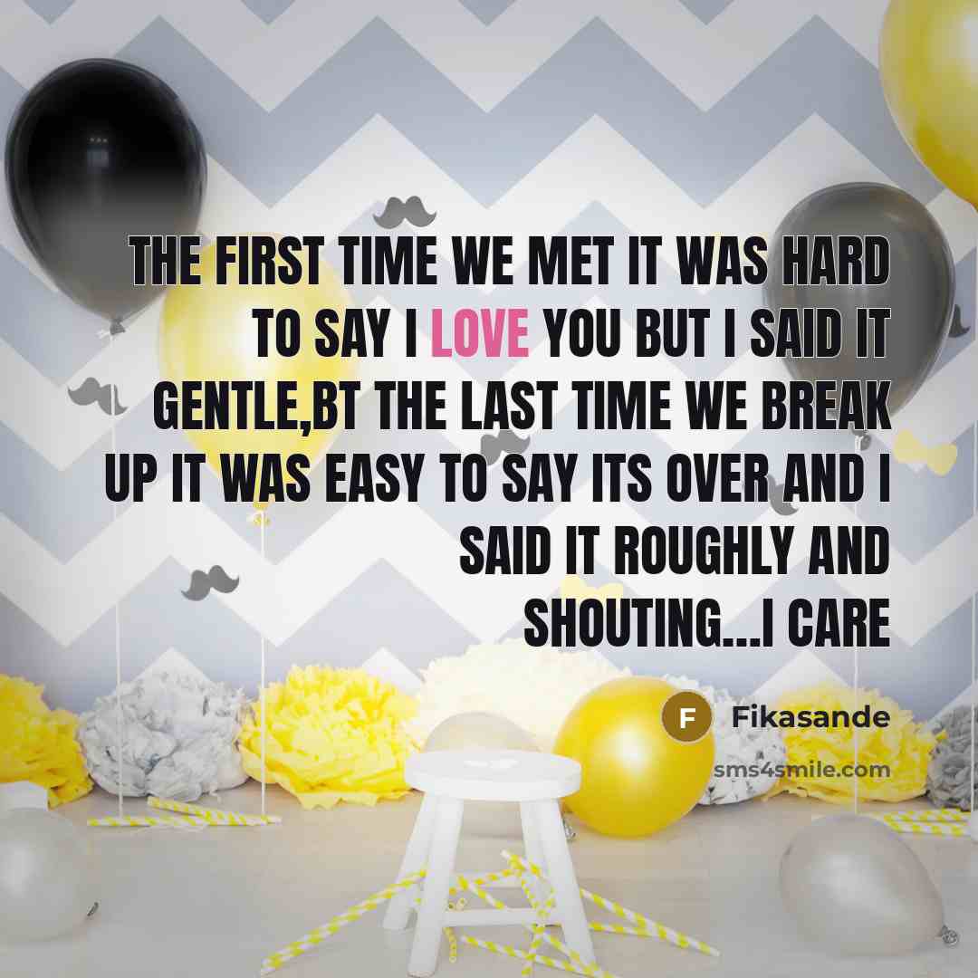 “The first time we met it was hard to say…” quote by Fikasande