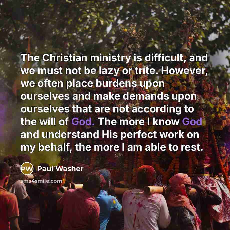 “The Christian ministry is difficult, and we must not be…” quote by Paul Washer