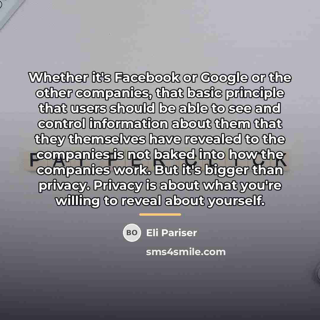 “Whether it's Facebook or Google or the other companies, that…” quote by Eli Pariser