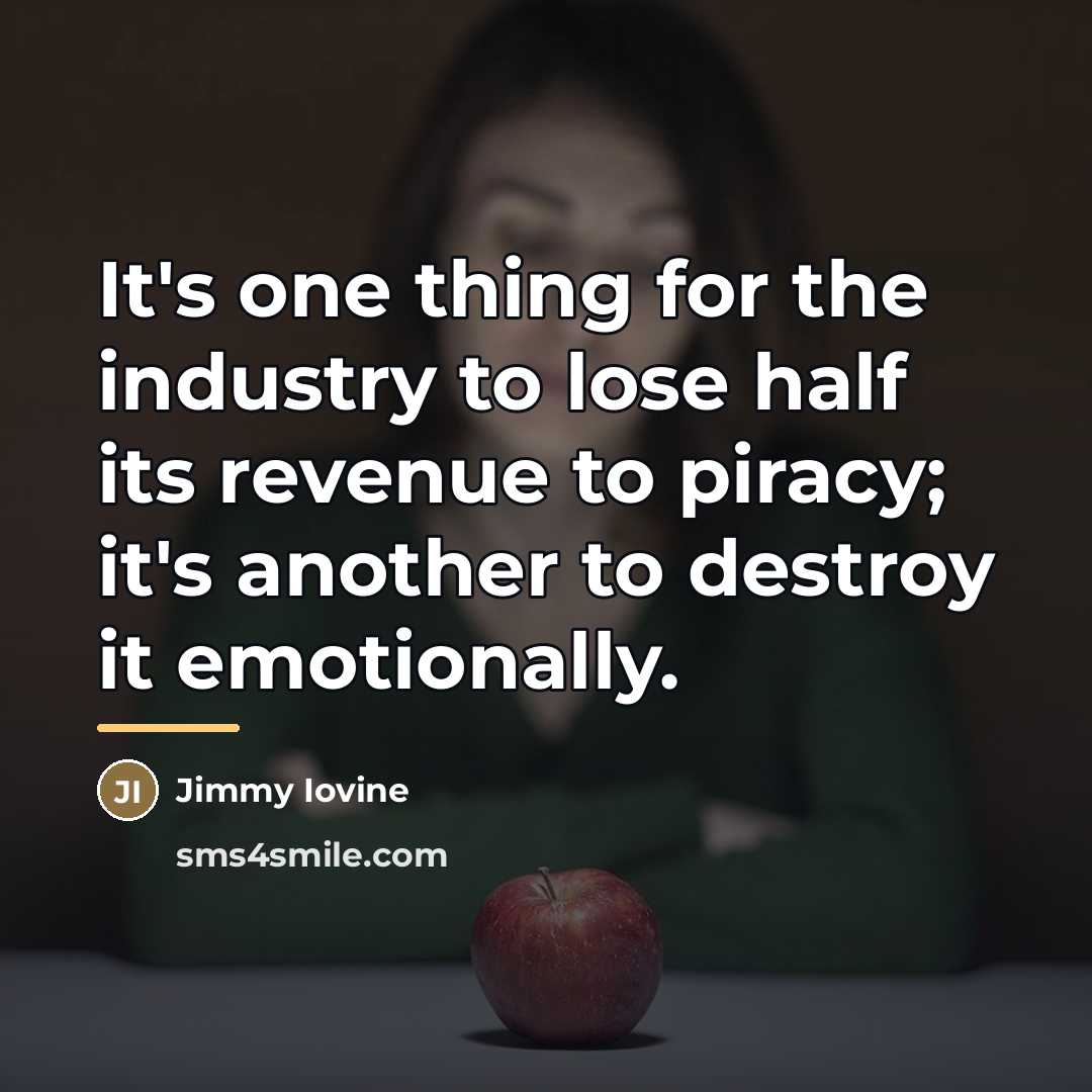 “It's one thing for the industry to lose half its…” quote by Jimmy Iovine