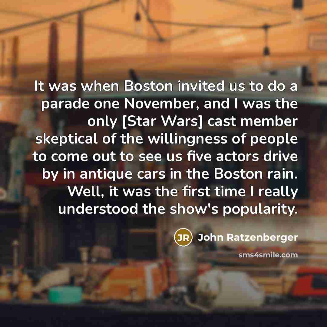 “It was when Boston invited us to do a parade…” quote by John Ratzenberger