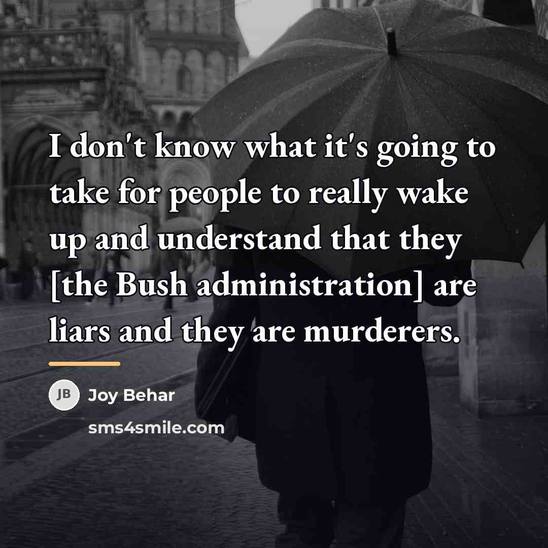 “I don't know what it's going to take for people…” quote by Joy Behar