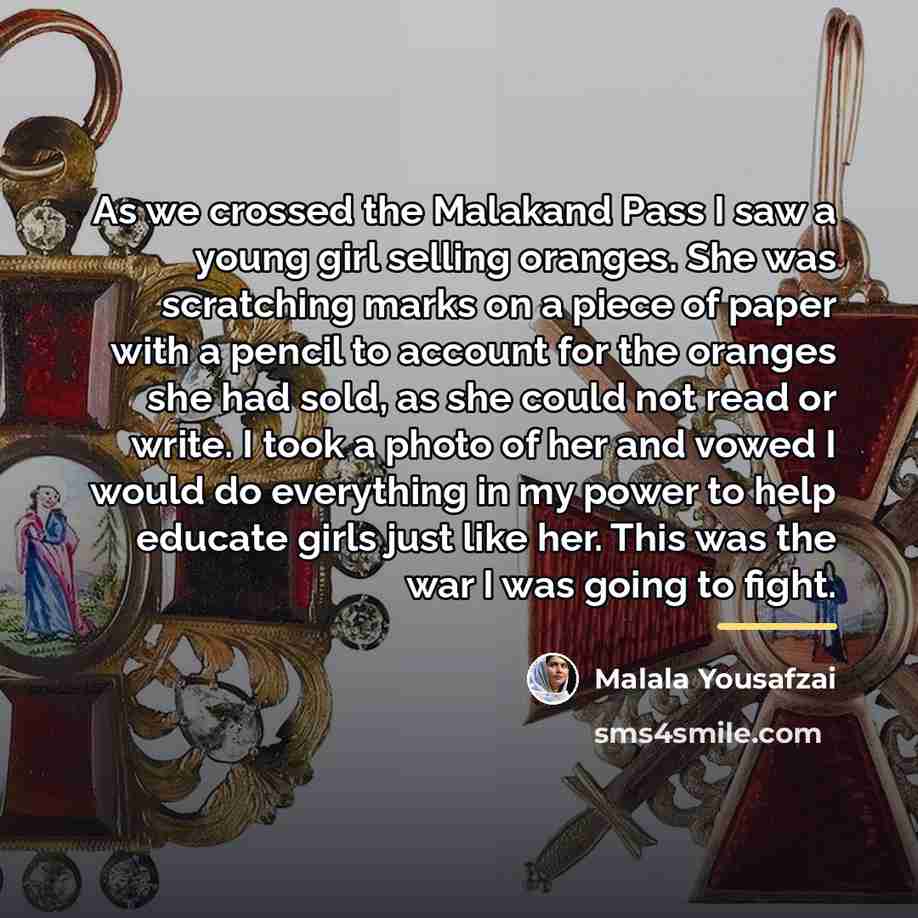 “As we crossed the Malakand Pass I saw a young…” quote by Malala Yousafzai
