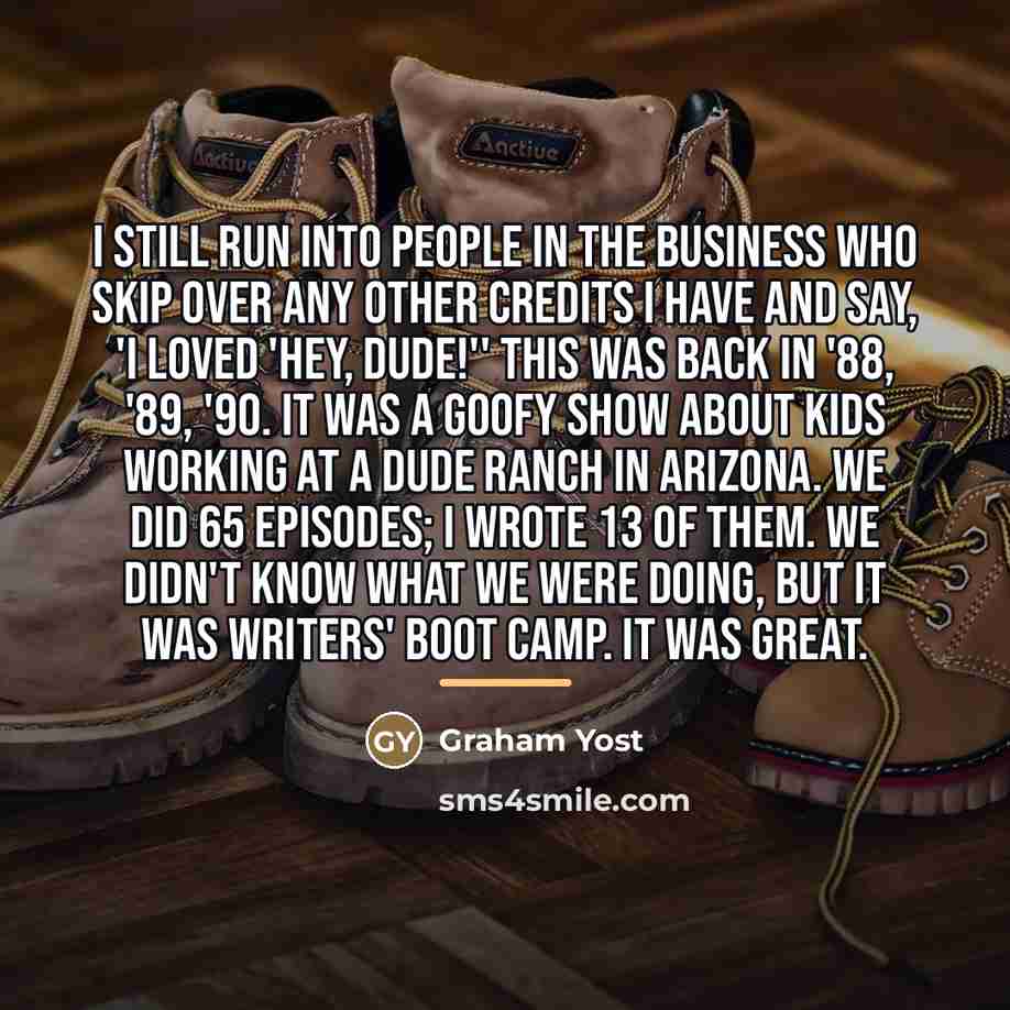 “I still run into people in the business who skip…” quote by Graham Yost