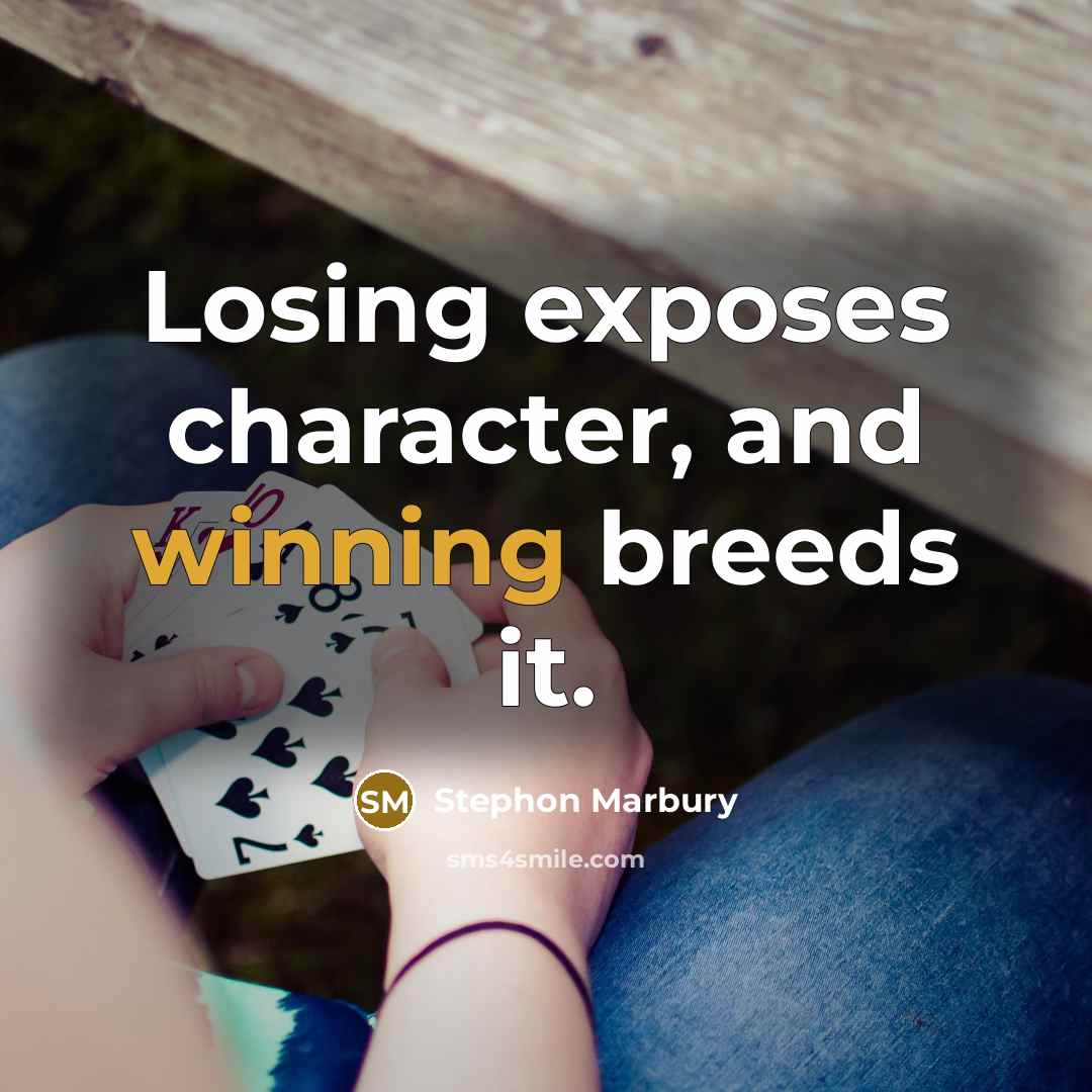 “Losing exposes character, and winning breeds it.…” quote by Stephon Marbury