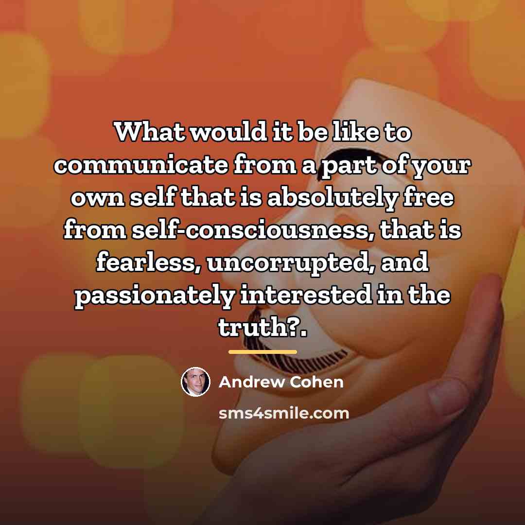 “What would it be like to communicate from a part…” quote by Andrew Cohen