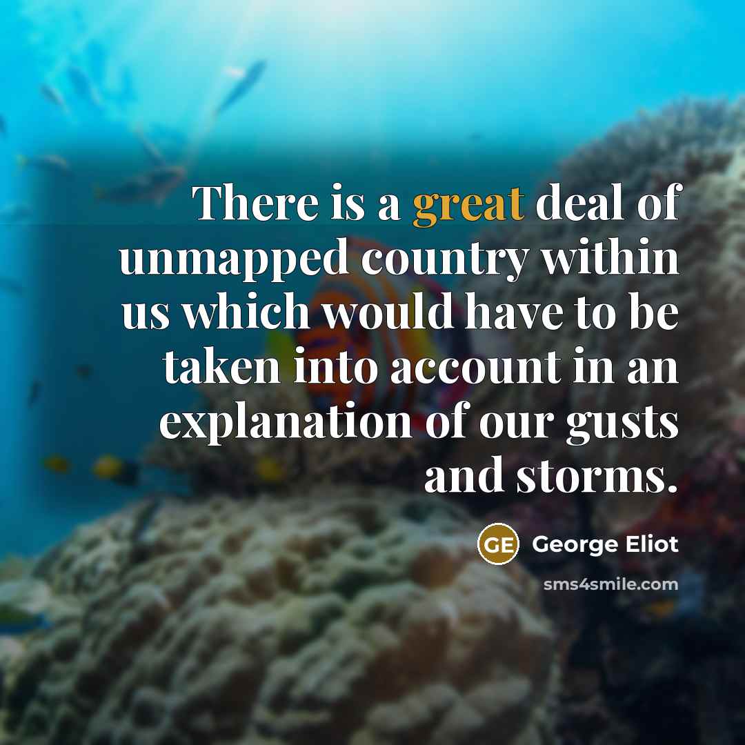“There is a great deal of unmapped country within us…” quote by George Eliot