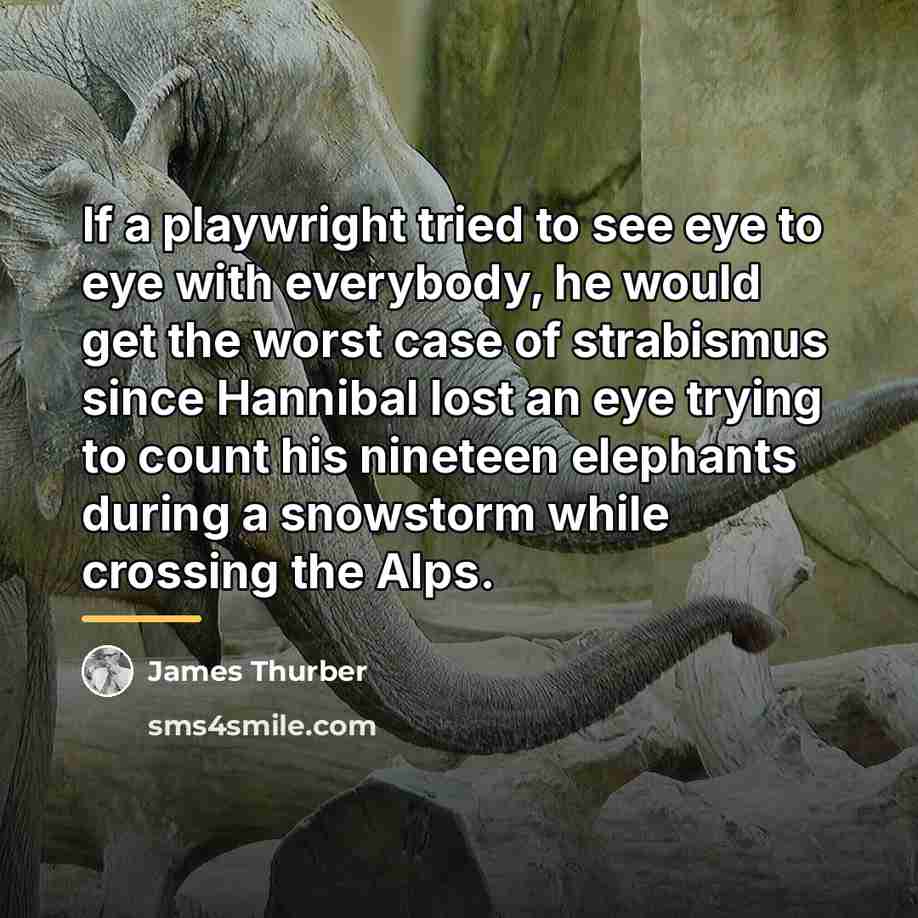“If a playwright tried to see eye to eye with…” quote by James Thurber