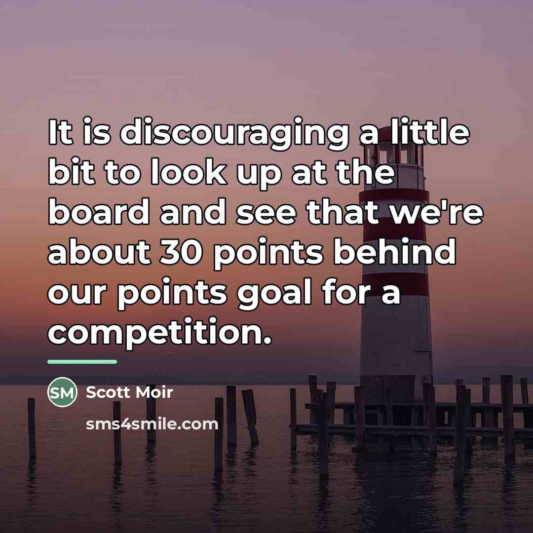 “It is discouraging a little bit to look up at…” quote by Scott Moir