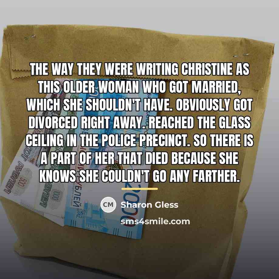 “The way they were writing Christine as this older woman…” quote by Sharon Gless