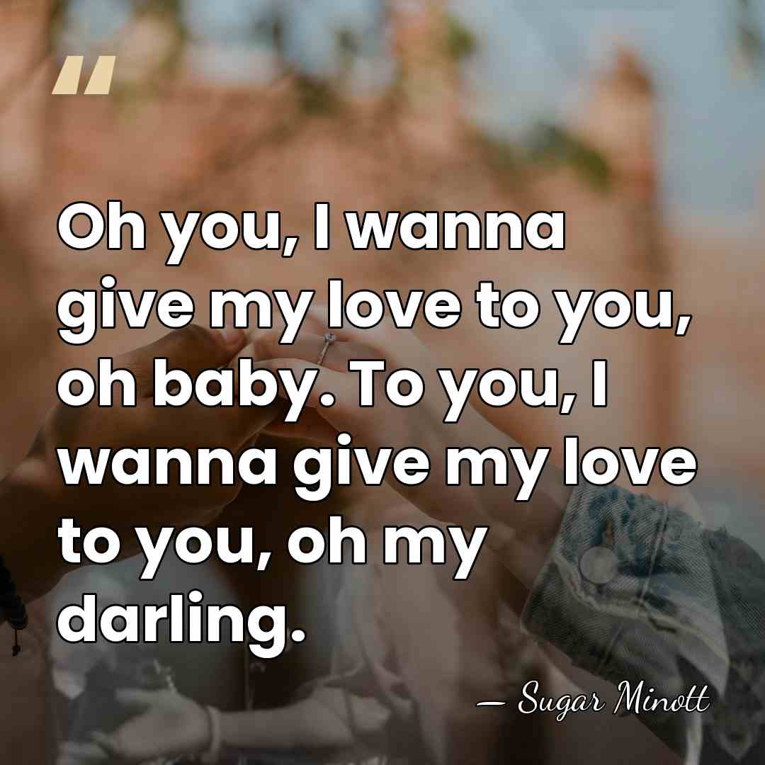 Oh you, I wanna give my love to you, oh baby. To&hellip; - Sugar Minott