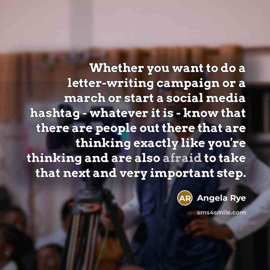 “Whether you want to do a letter-writing campaign or a…” quote by Angela Rye