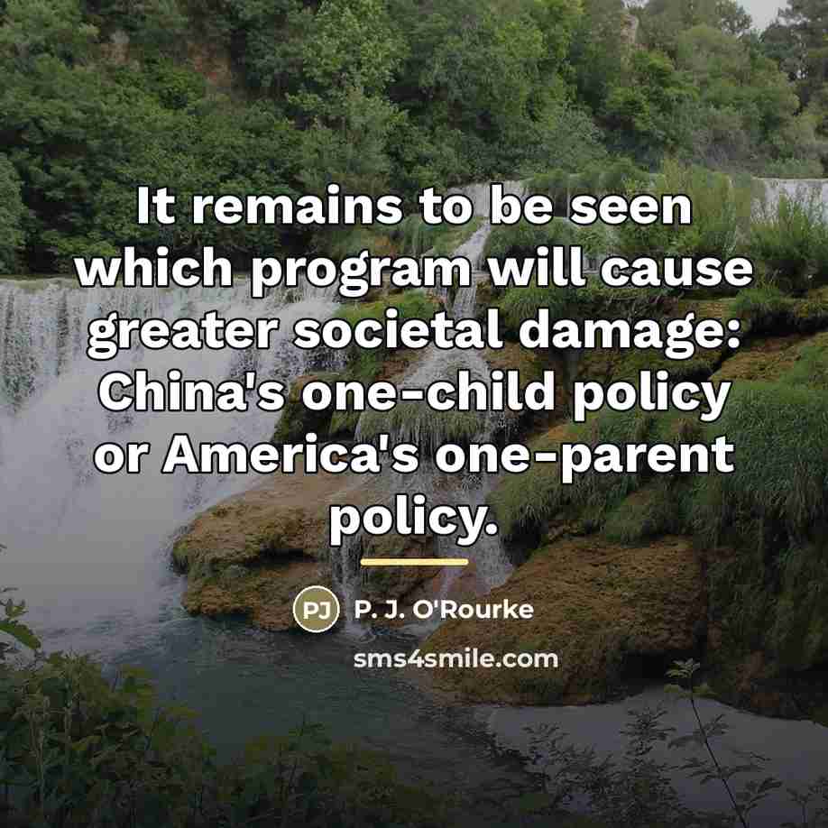 “It remains to be seen which program will cause greater…” quote by P. J. O'Rourke