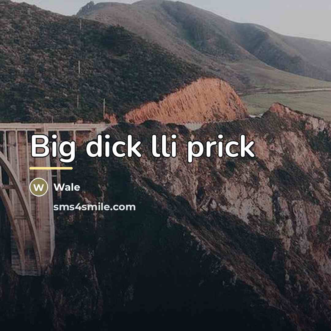 “Big dick lli prick…” quote by Wale