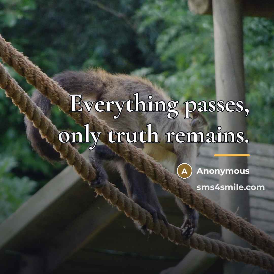 “Everything passes, only truth remains.…” quote by Anonymous