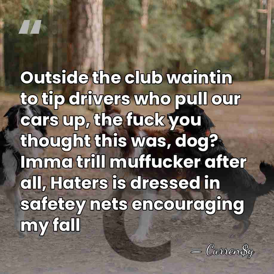 Outside the club waintin to tip drivers who pull our cars up,&hellip; - Curren$y