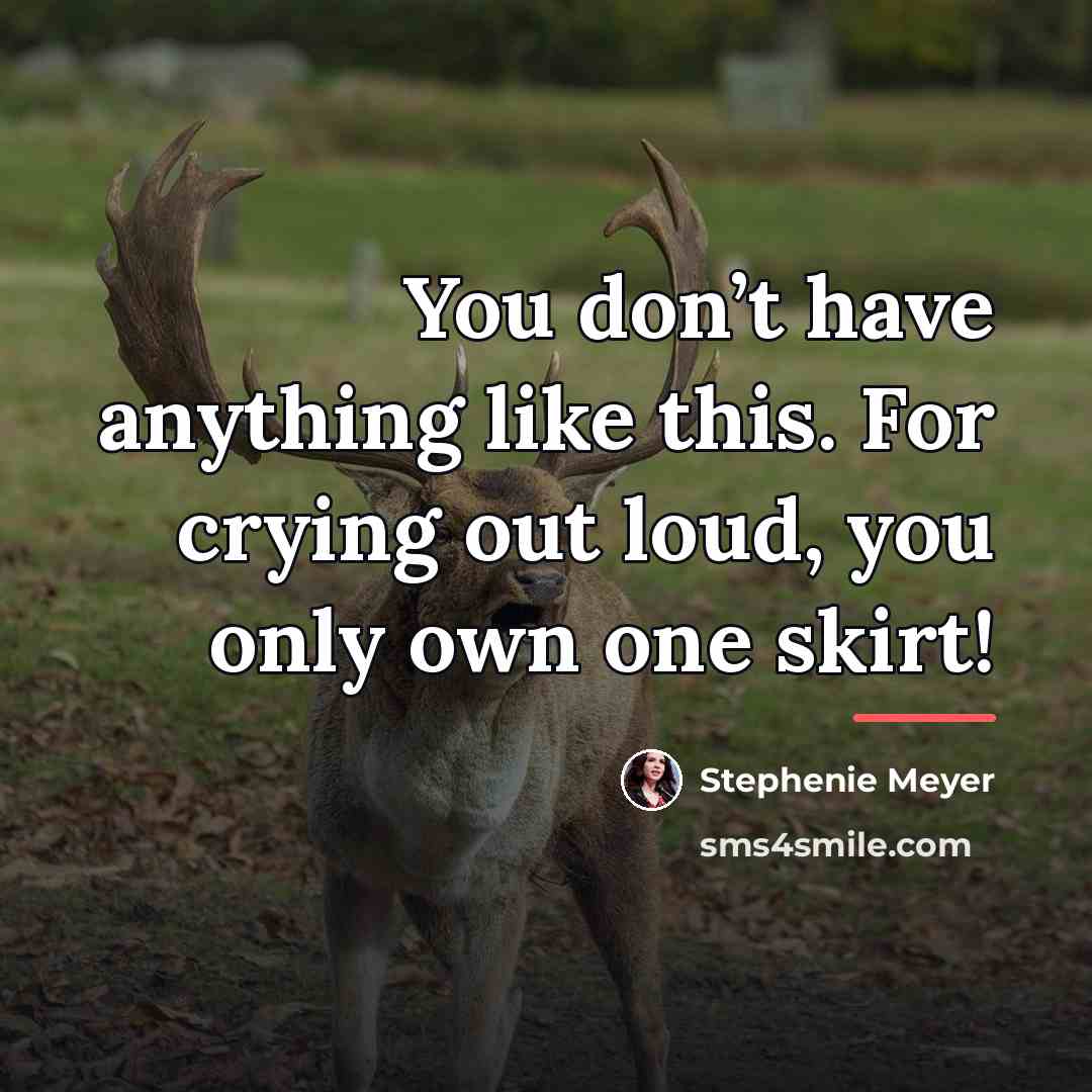 “You don’t have anything like this. For crying out loud,…” quote by Stephenie Meyer
