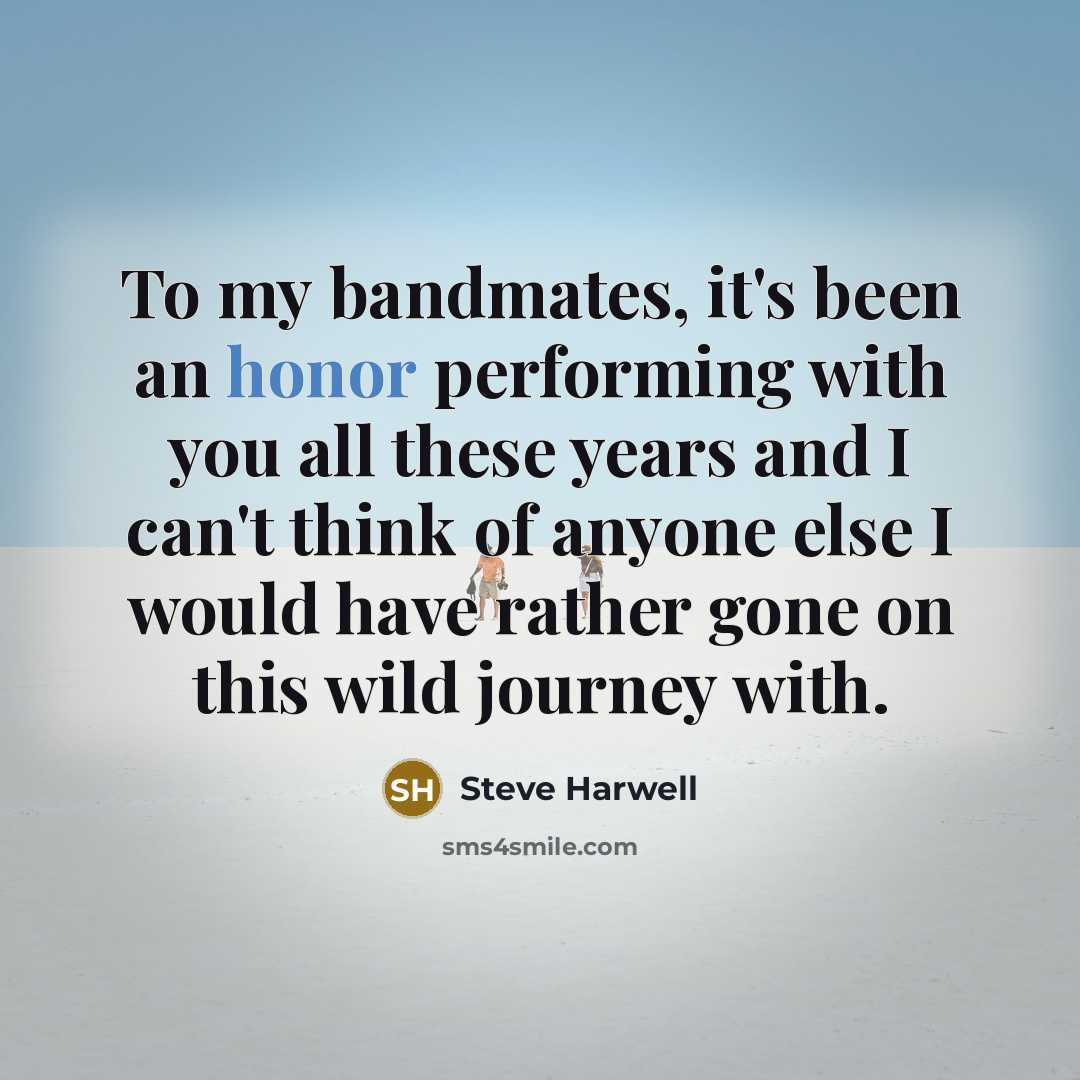 “To my bandmates, it's been an honor performing with you…” quote by Steve Harwell