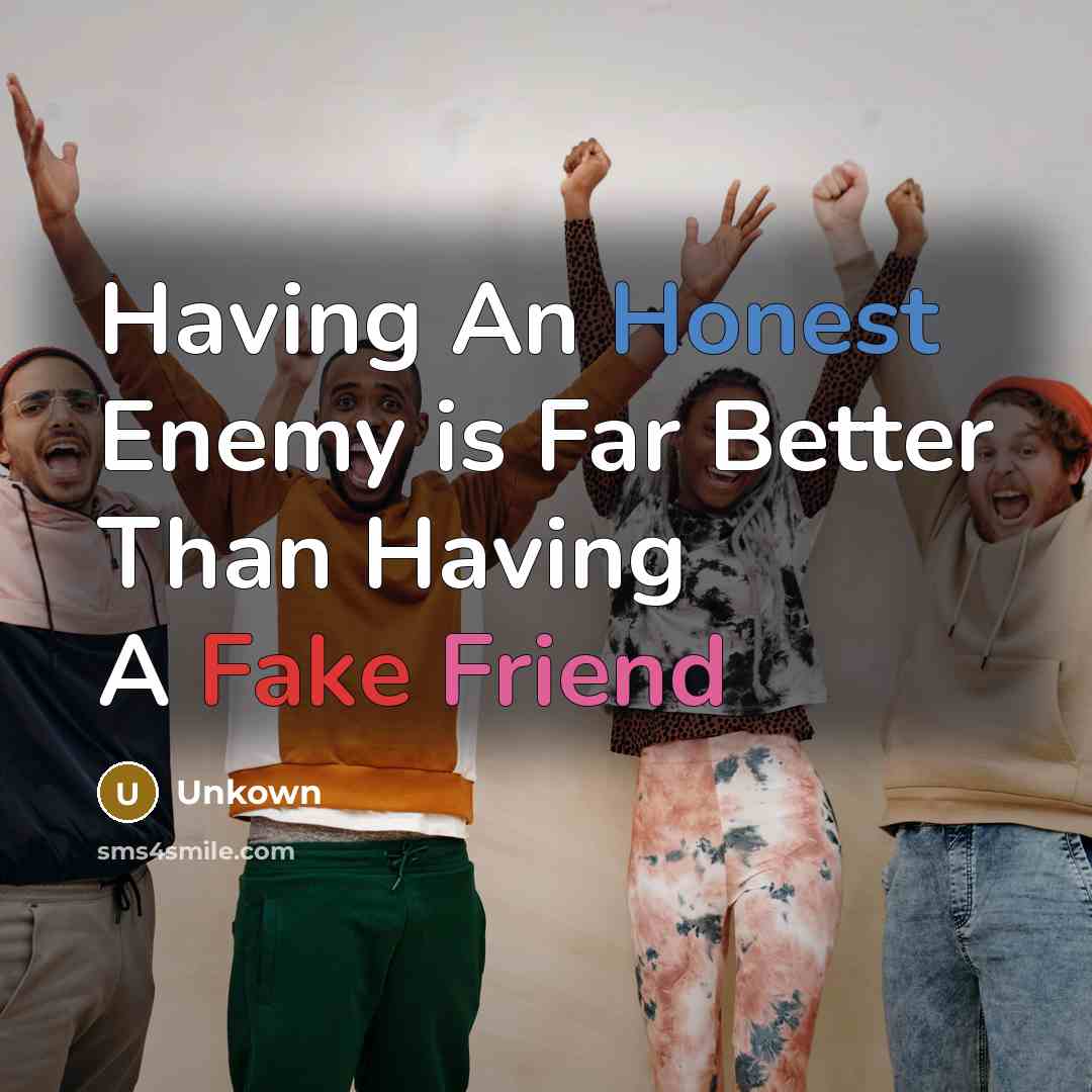 “Having An Honest Enemy is Far Better Than Having A…” quote by Unkown
