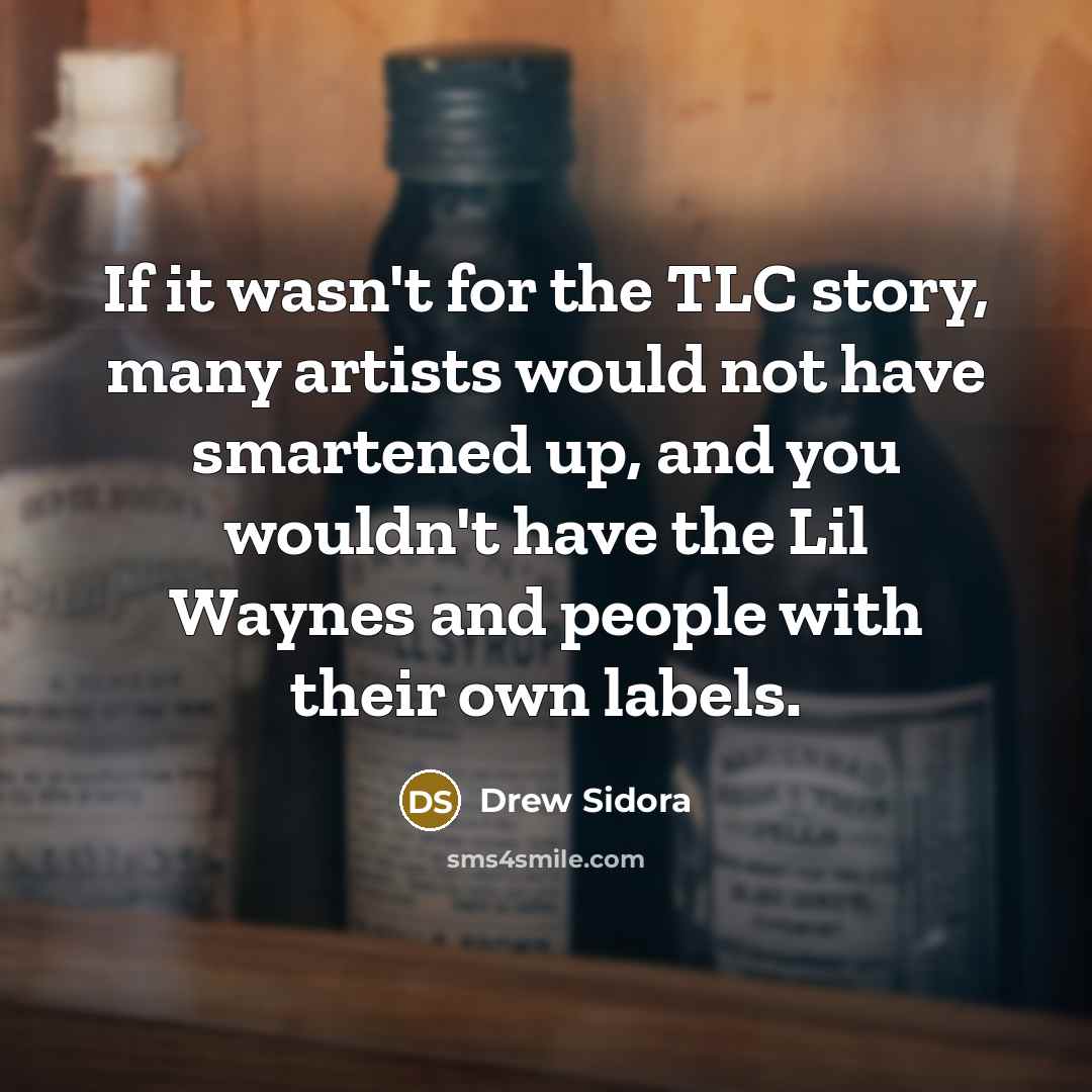 “If it wasn't for the TLC story, many artists would…” quote by Drew Sidora