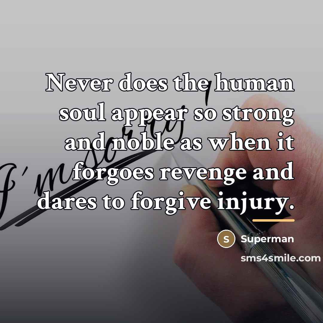 “Never does the human soul appear so strong and noble…” quote by Superman